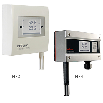 用于暖通空调的工业湿度变送器 - Rotronic HygroFlex HF3 和 HF4 湿度和温度固定式测量探头